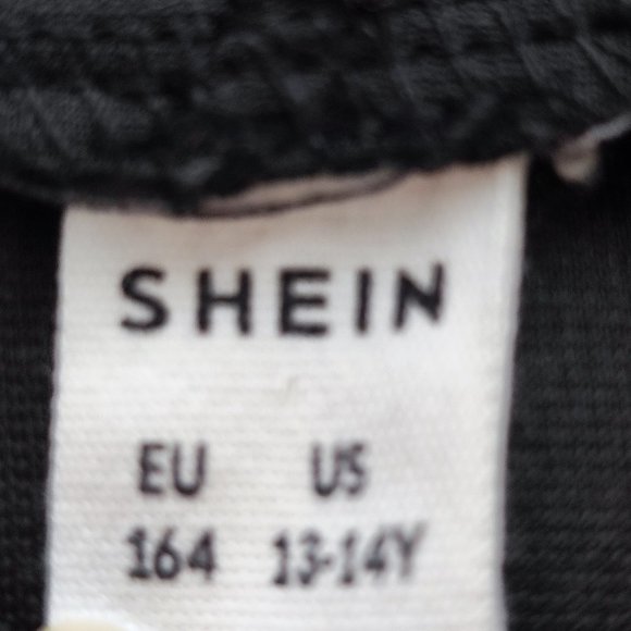 Shein Robotic Bear black pull over hoodie youth size eu 164 us 13-14 - Picture 4 of 4